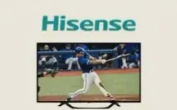 Hisense television with a live game showing